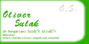 oliver sulak business card